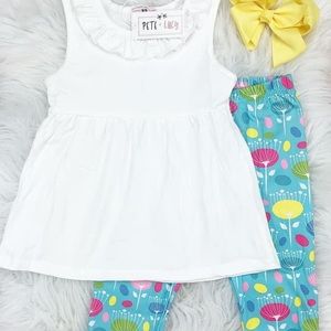 Pete and Lucy Dandelion Fun capris set